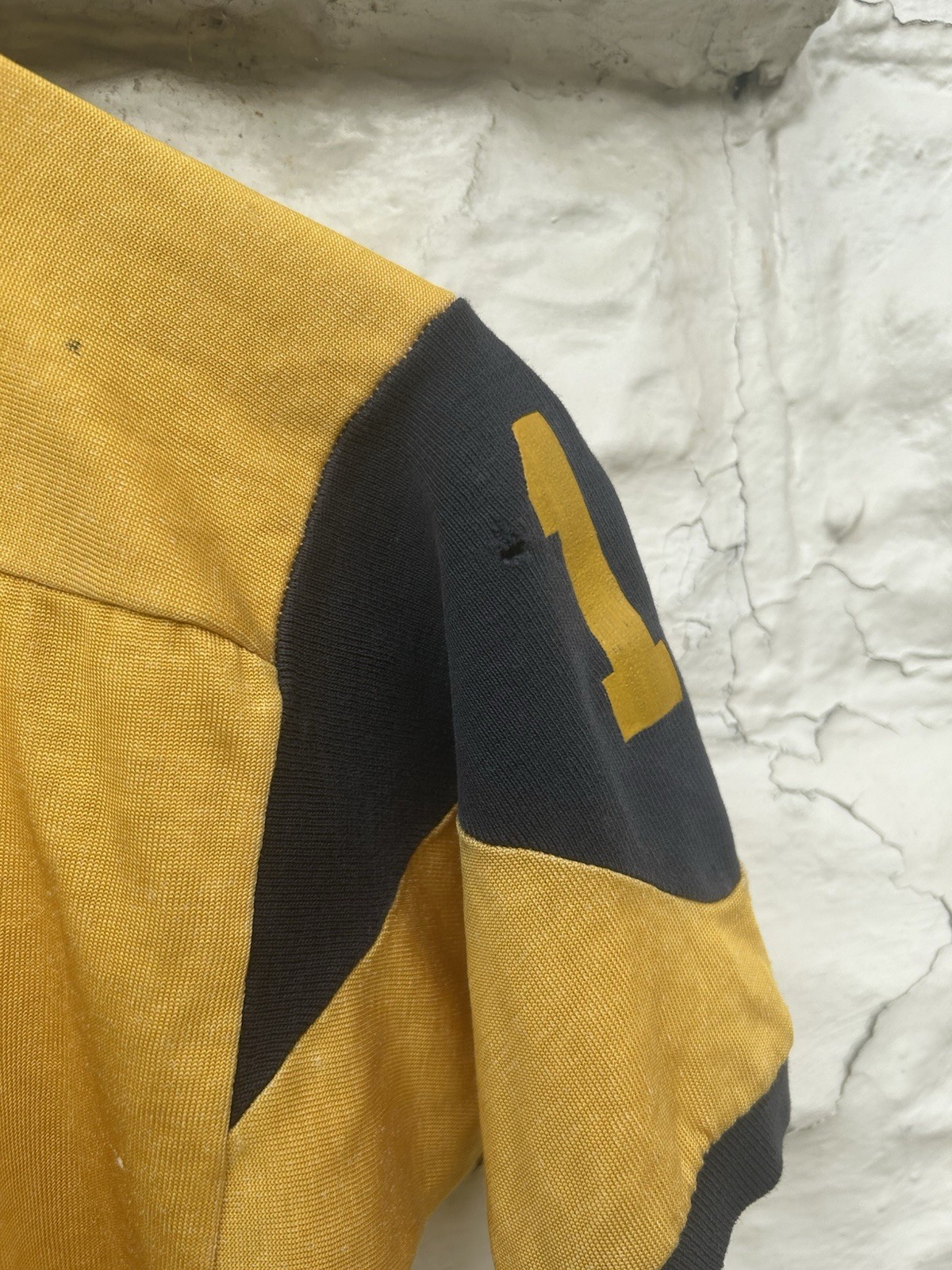Vintage 1950’s Jersey Women’s Yellow Wringer Short Sleeve