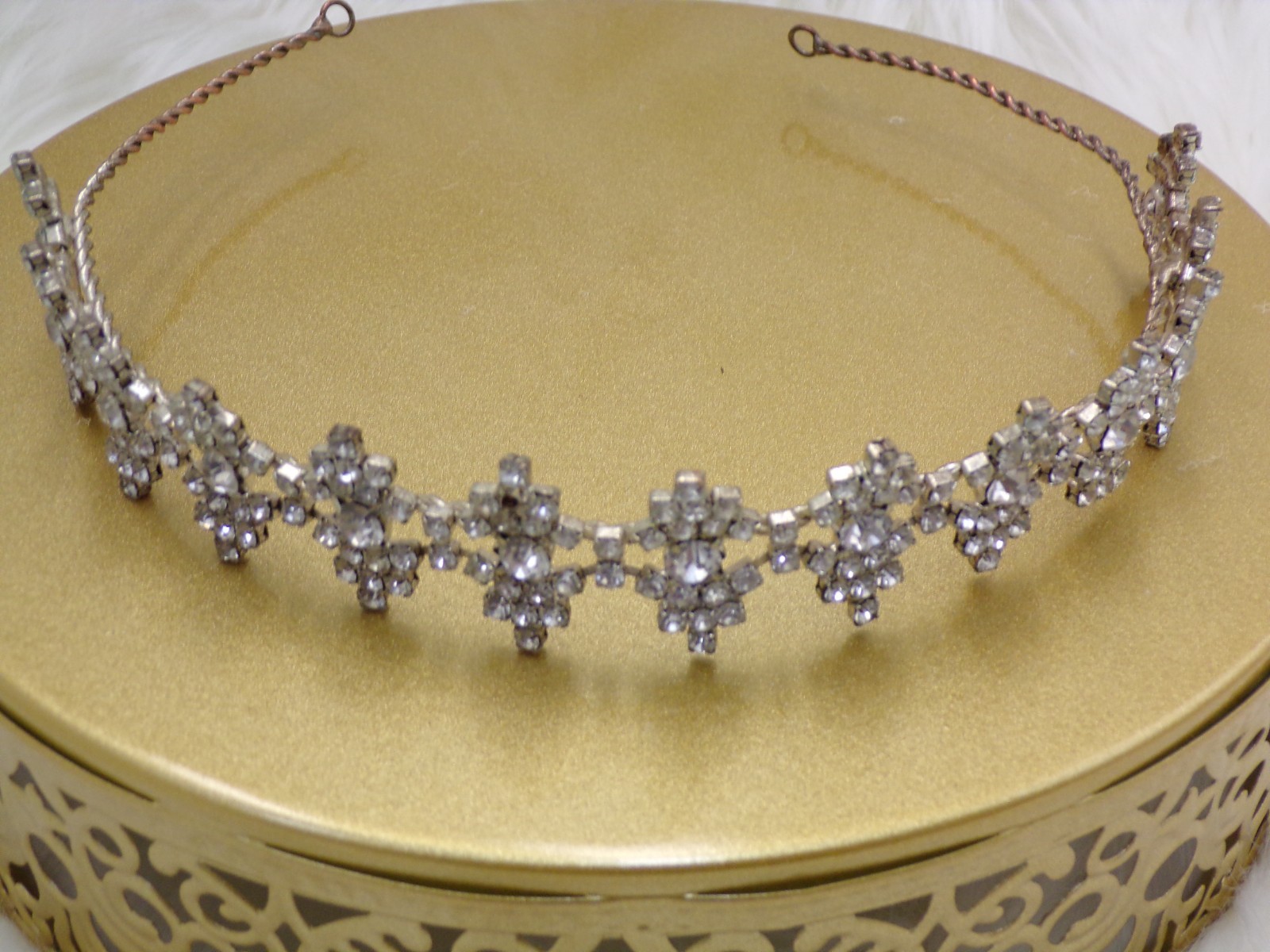 Antique Vintage Wedding Bridal Tiara Headpiece Style: Diane Crown