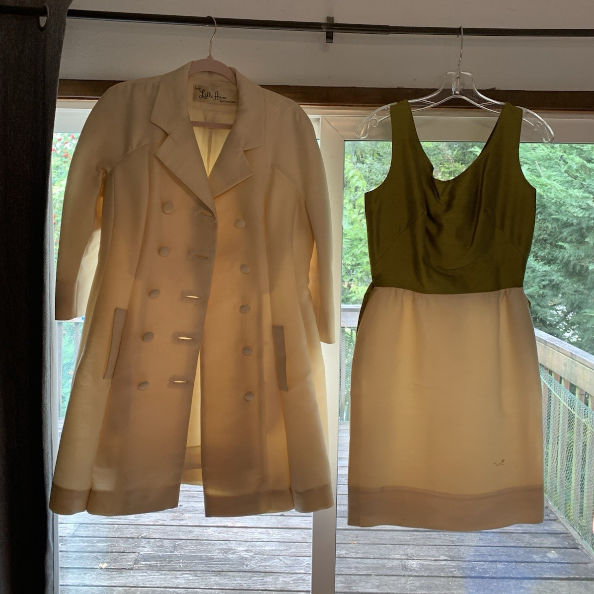 Vintage 1960s Lilli Ann San Francisco Beige Double Breasted Vintage Coat/Dress.