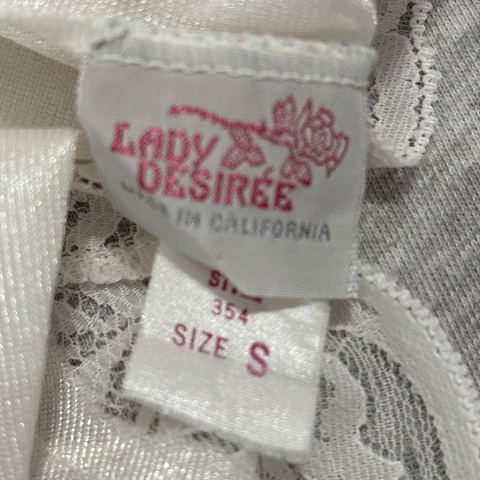 Vintage Lady Desiree Nylon Lace Camisole Womens Small Whimsy Dainty