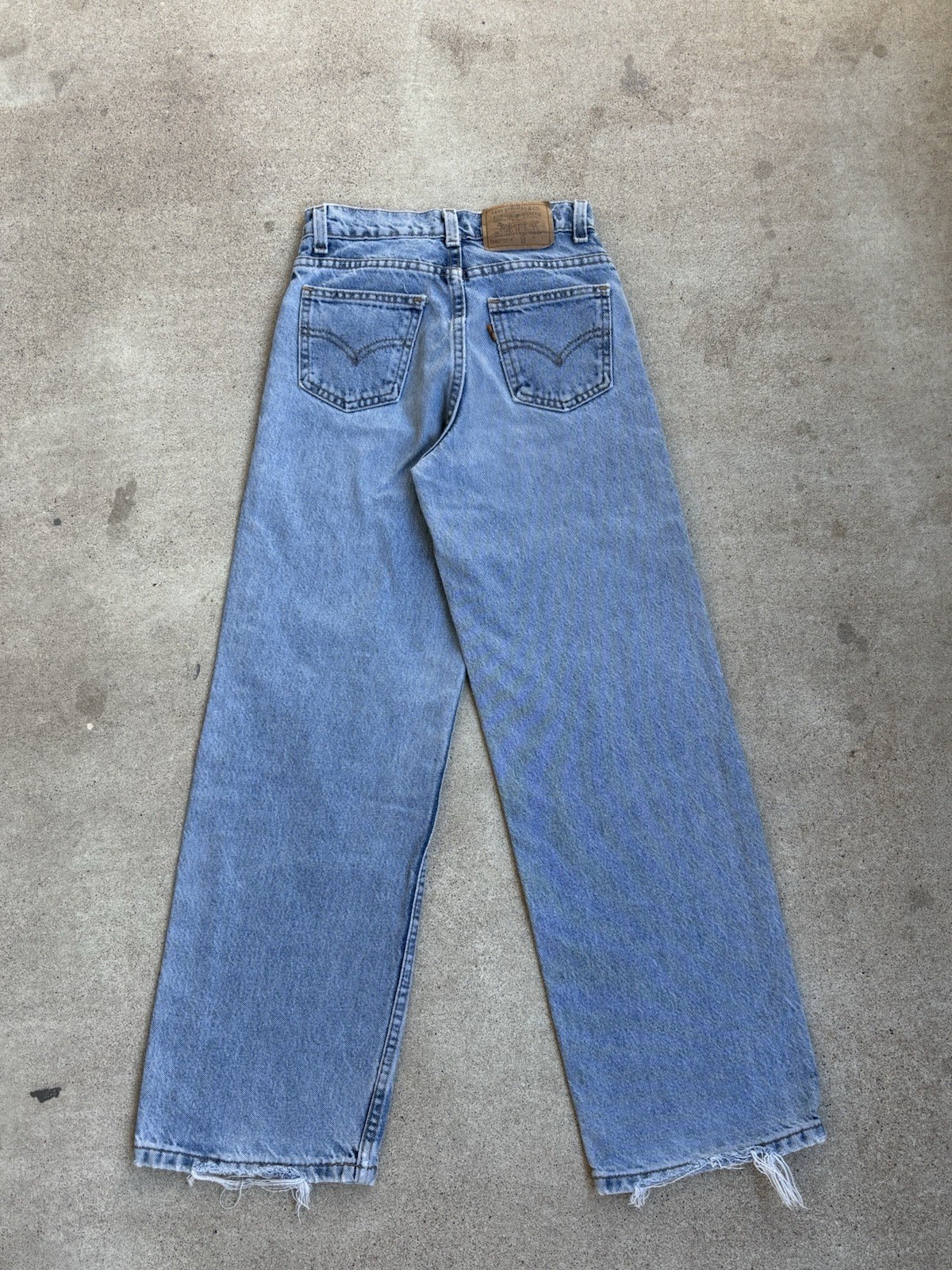 Vintage 1990s Levi’s Orange Tab Jeans. 23” Waist, 27” Inseam .