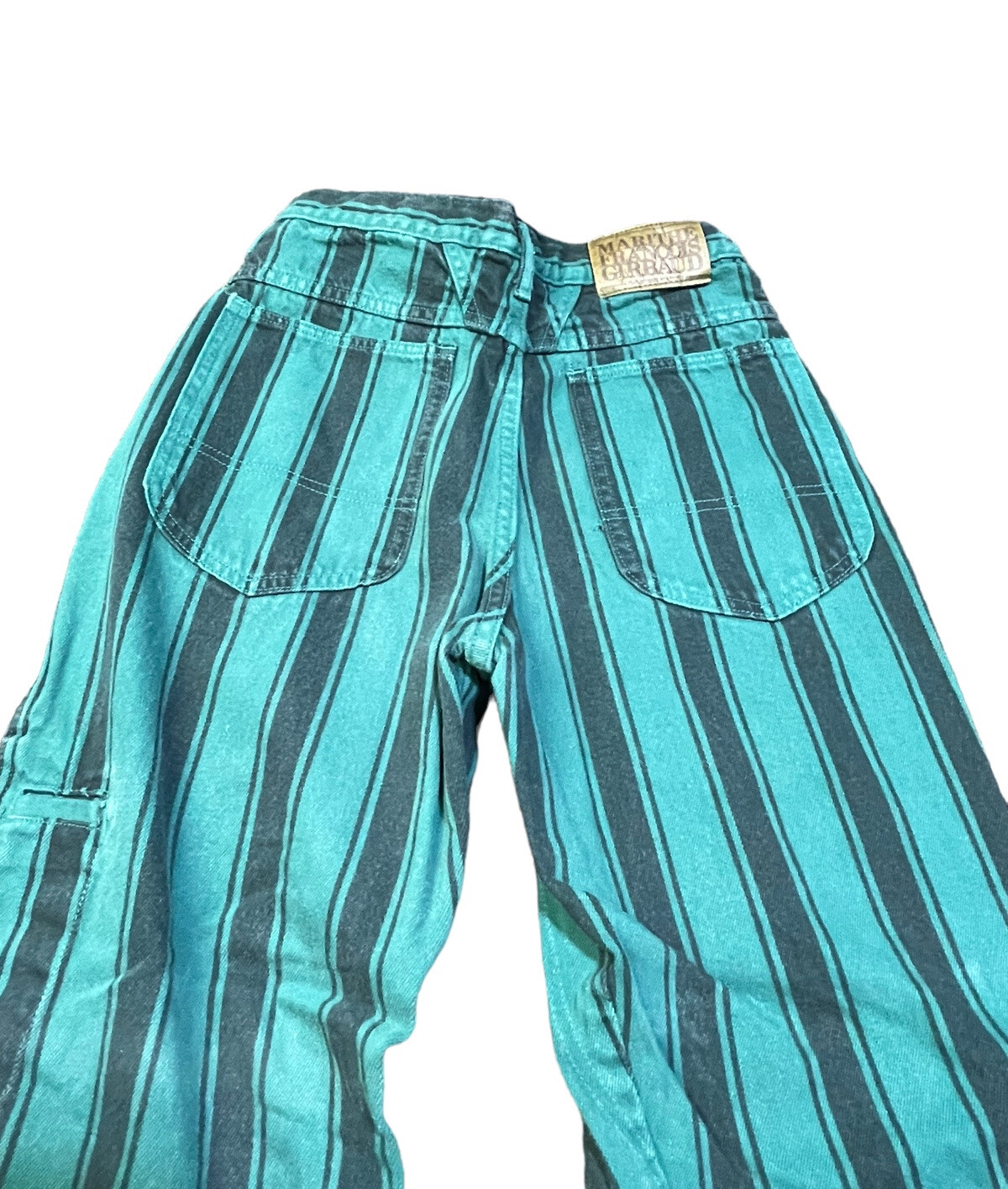 Lot of 2 Vintage RARE Marithe Francois Girbaud Striped Jeans Women’s 27”x29” USA