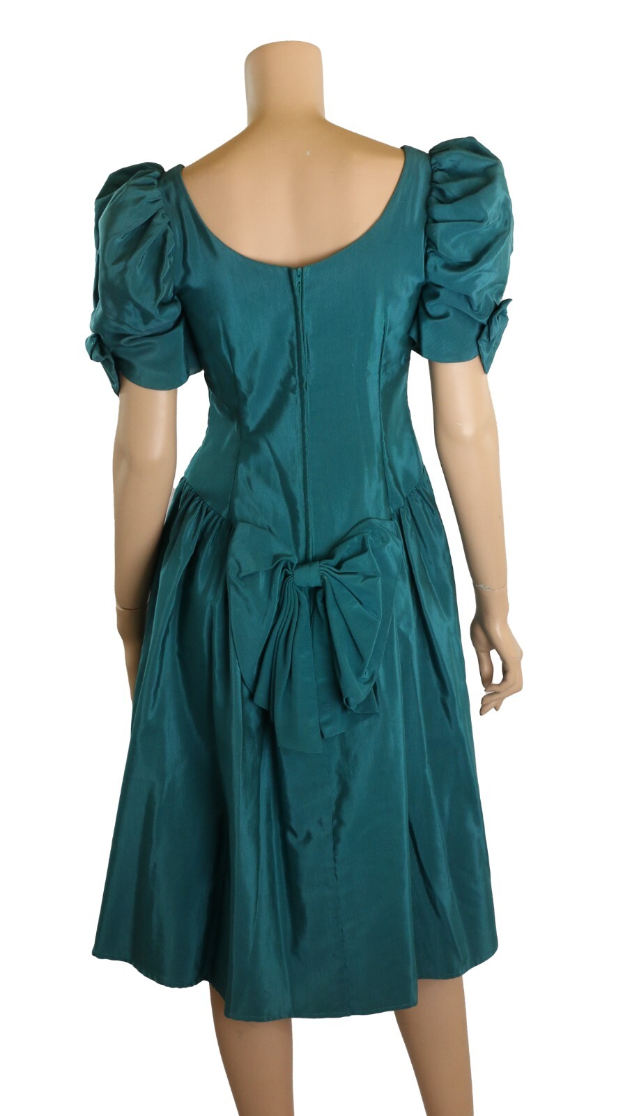 Do You Love Me? Vintage 80s Teal Party Prom Bridesmaid Dress sz 10