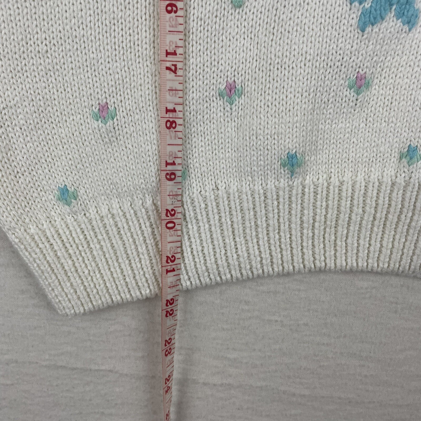 VTG NWT Devon USA Union Made Women’s Sweater L* Knit Crew Neck Pullover Floral