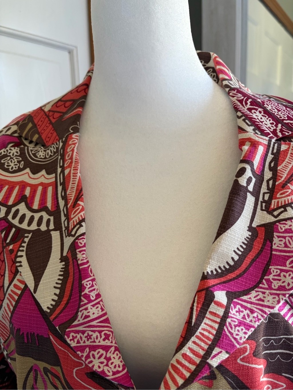 NWT Worthington Work to Weekend Vintage Sz 6 Sunburst Abstract Blazer Cotton Y2K