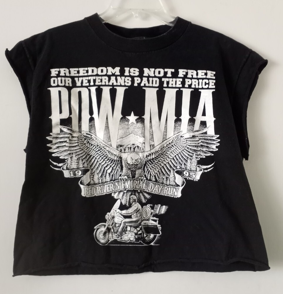 POW MIA Red River, NM Memorial Day Run 1995 Shirt Bull O’ The Woods Saloon Elk