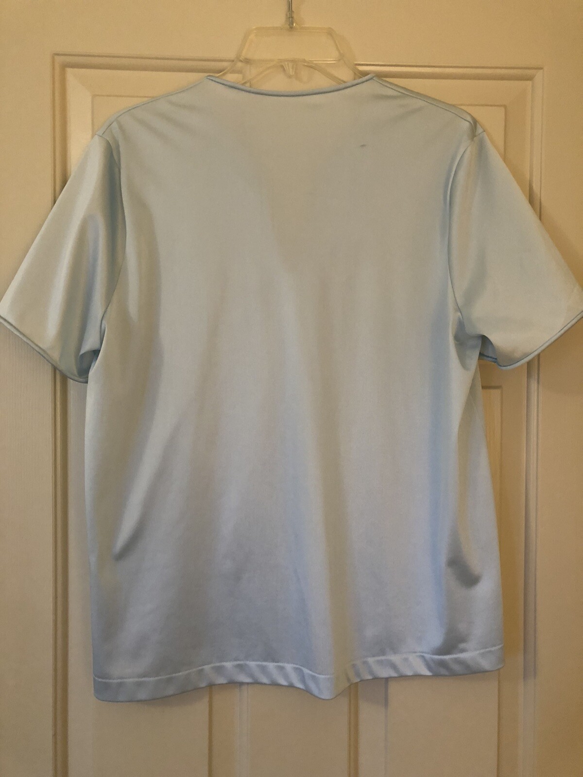 Vintage Vanity Fair Pajama Lingere Sleep Top Short Sleeve Women’s Sz M Baby Blue