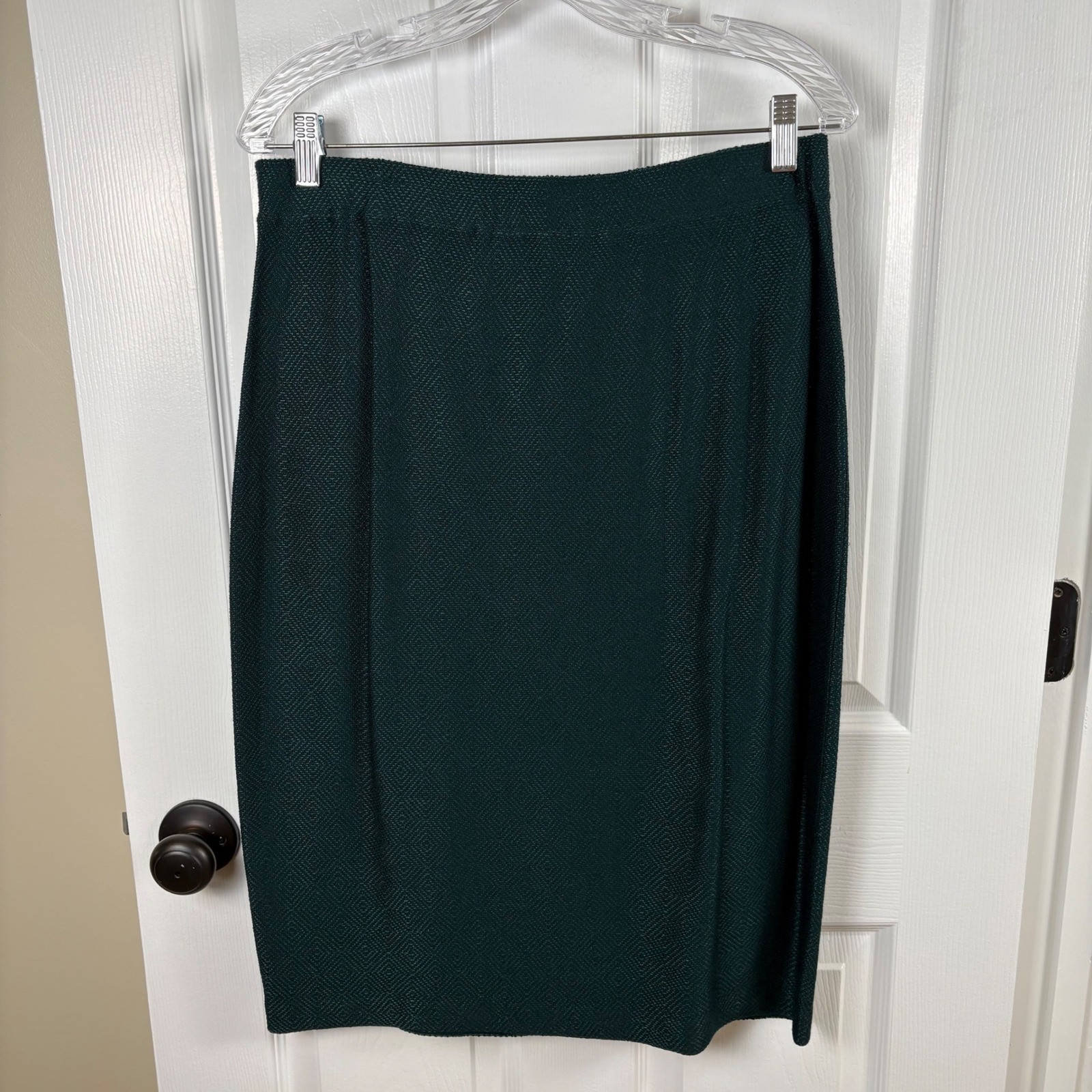 Vtg St. John Collection Skirt Suit 16 Green 3pc Knit Designer Quiet Luxury