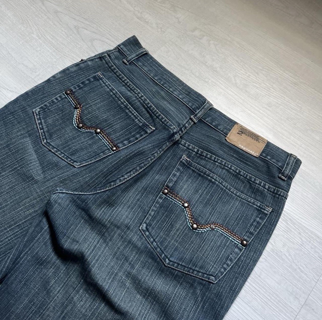 Vintage 2000s Dsquared2 Bootcut Studded Denim