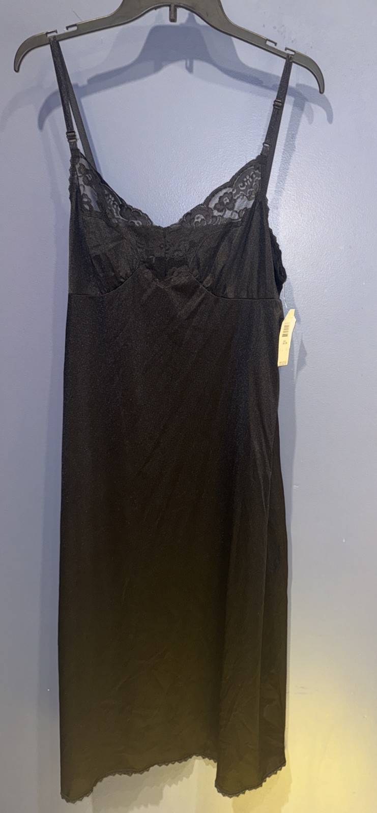 Size 38” Waist Black Full Slip, Adjustable, Vintage Jaclyn Smith Kmart, NWT