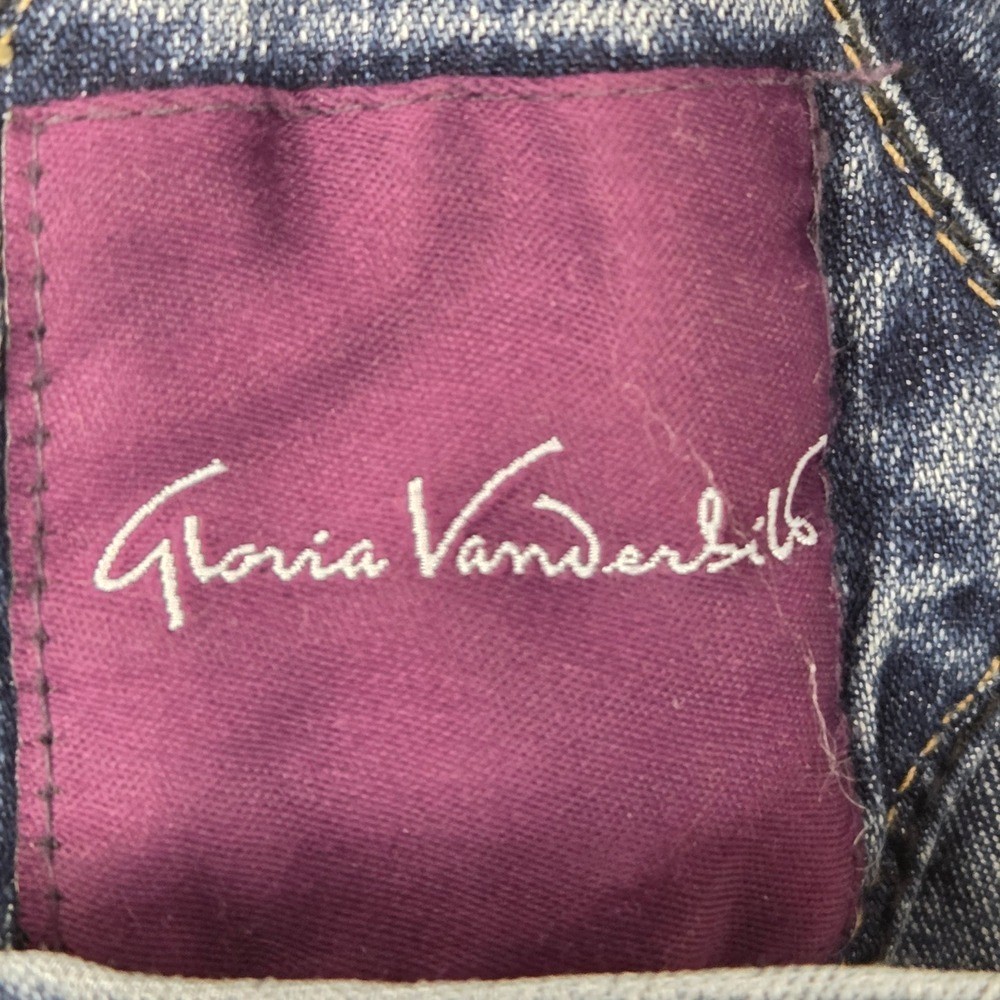 Gloria Vanderbilt Womens Denim Overall Dress Blue Pinafore Jumper Medium Wash