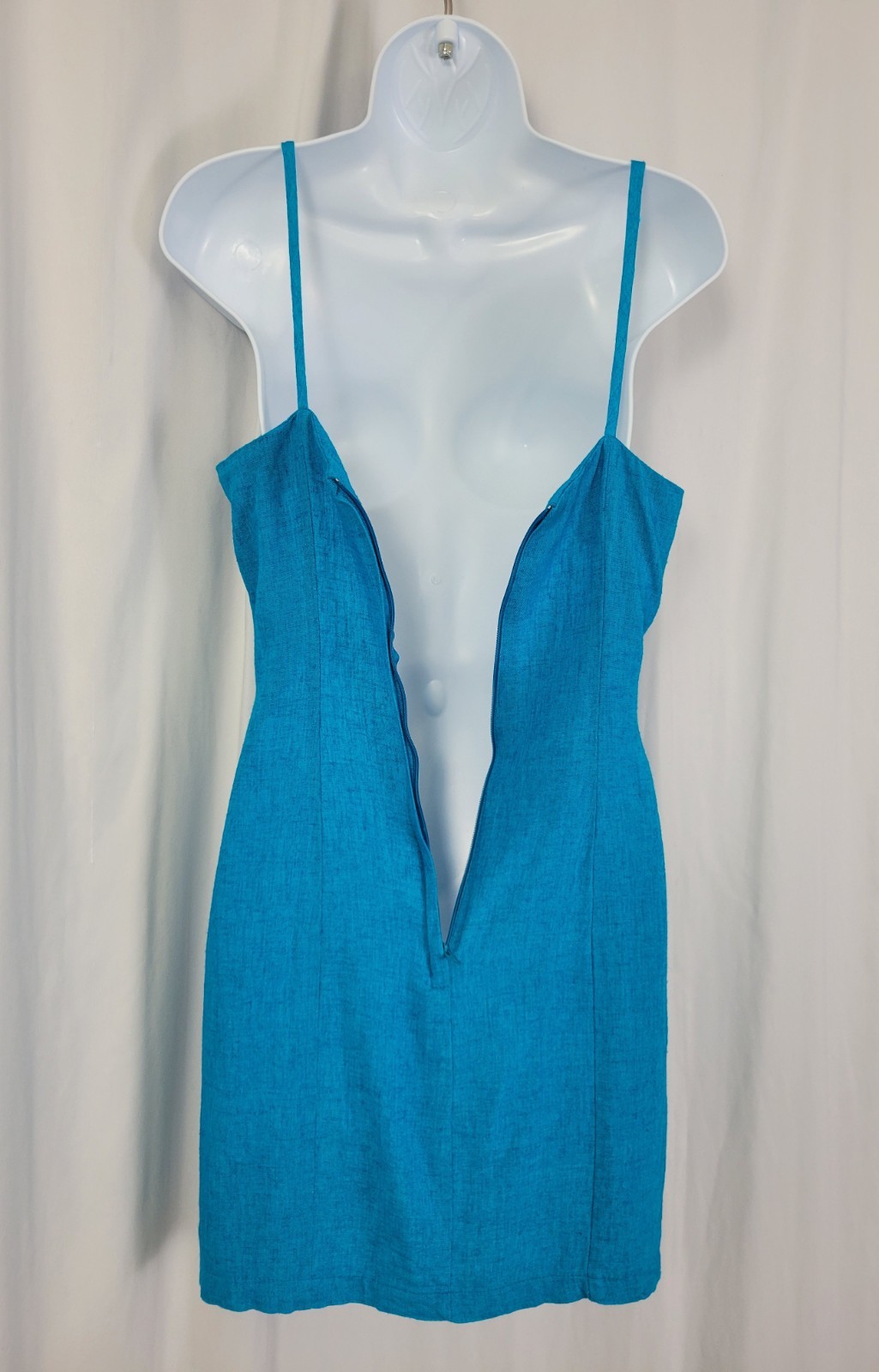 Vintage Switch USA Turquoise Blue Mini Dress Size 5
