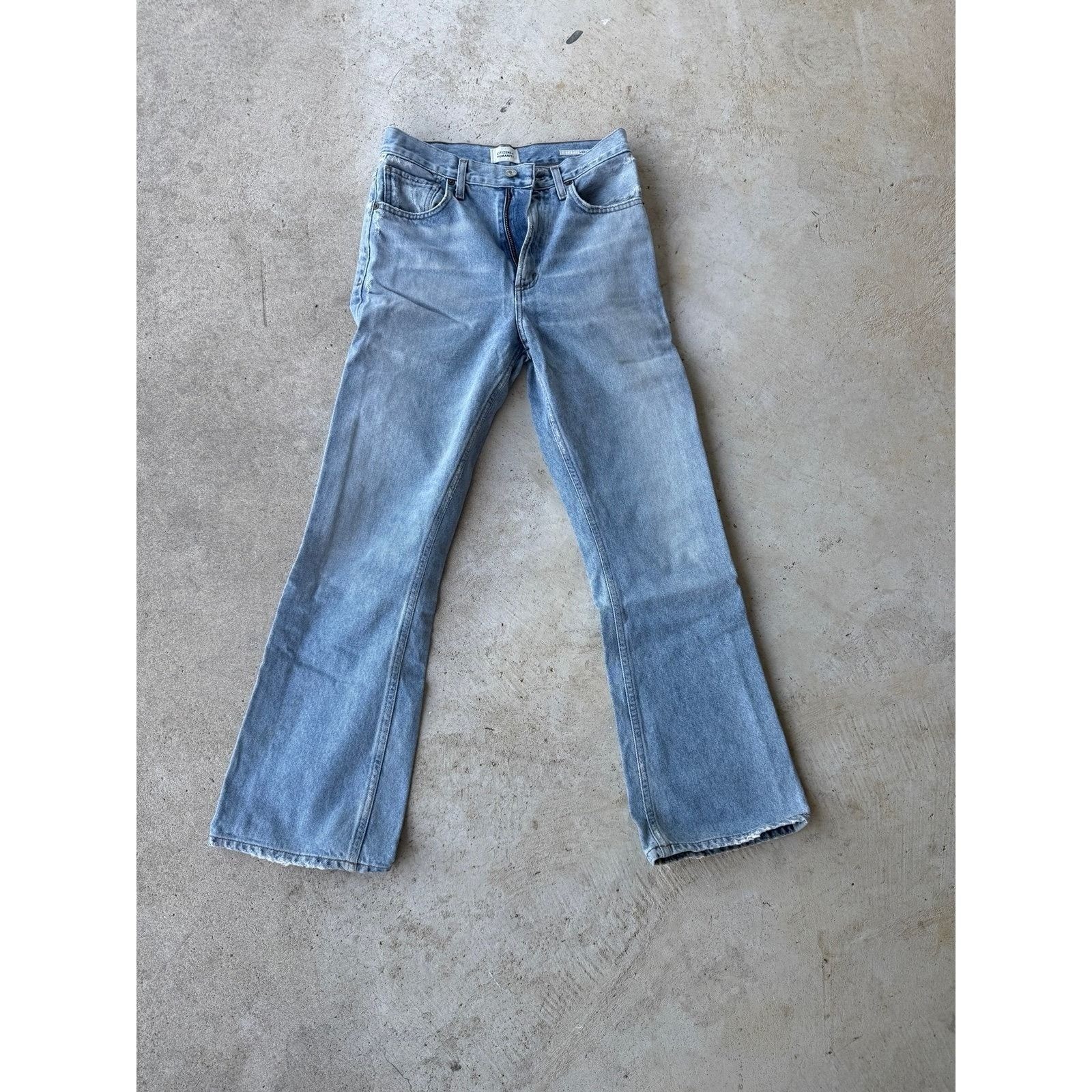 Citizens of Humanity Libby Premium Vintage Flare Jeans 24 Light Wash Made in USA