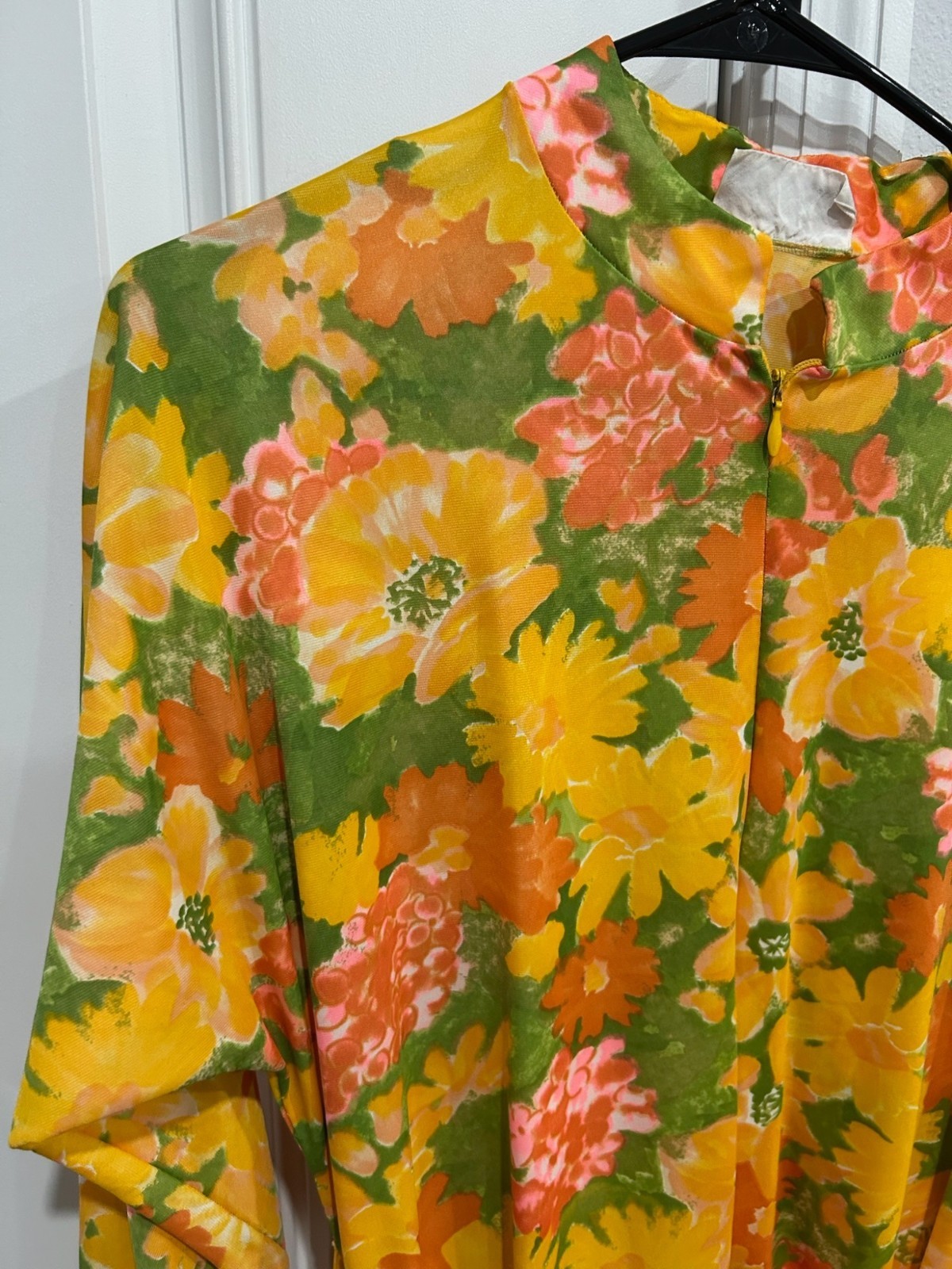 Vintage At Home Wear Van Raalte Sash Belt Floral Maxi Dress Size Medium Boho