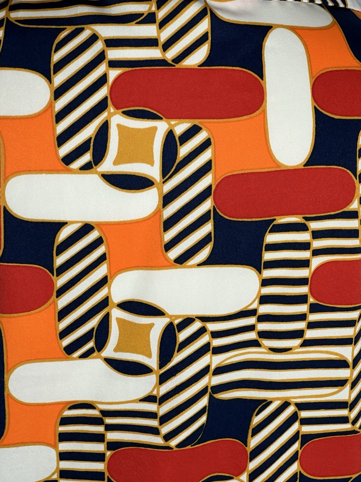 Vintage 1970s Alex Colman California Graphic Print Geometric Shirt Size M/L