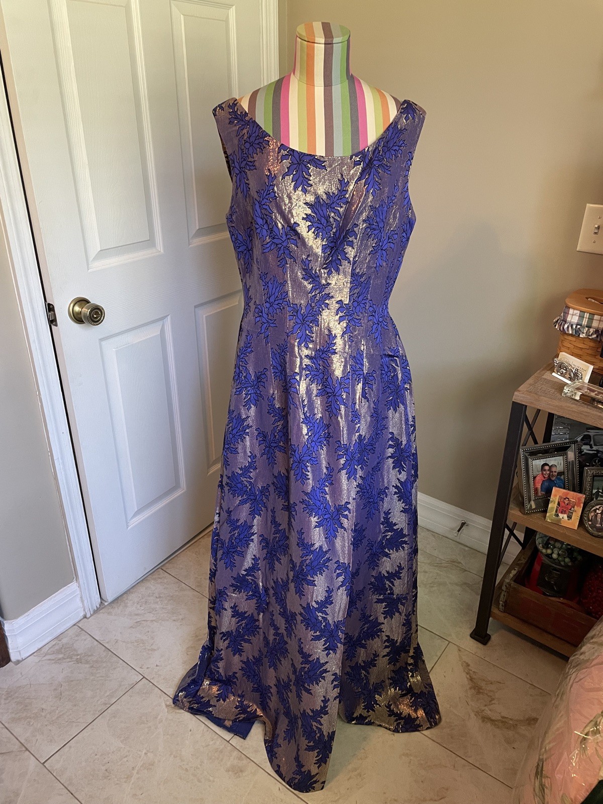 Vintage Margot Bywaters London Pamela Gown Purple/Gold