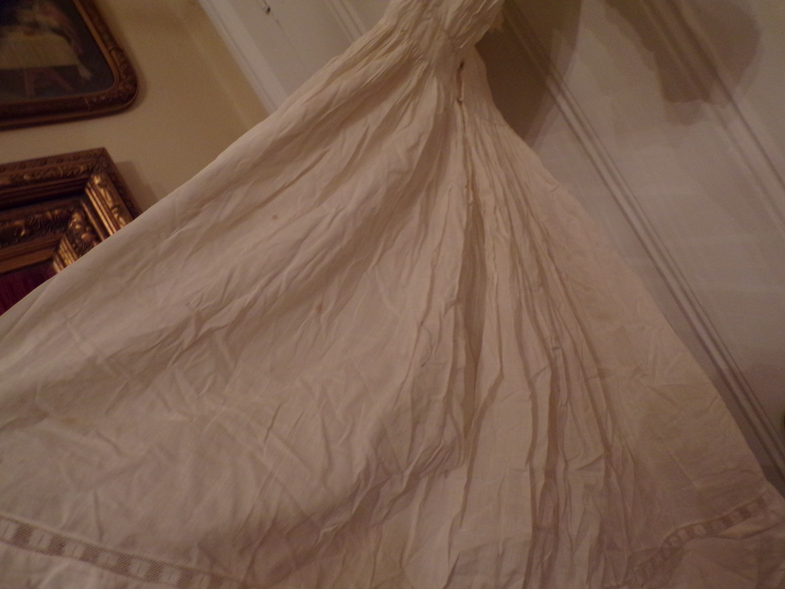 VTG White Shear Dress with Fancy Collar