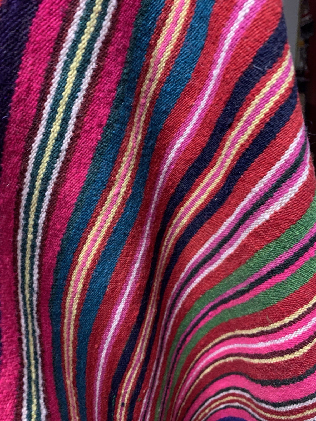 Vintage Poncho Hand Woven Bolivian Wool Poncho Rare