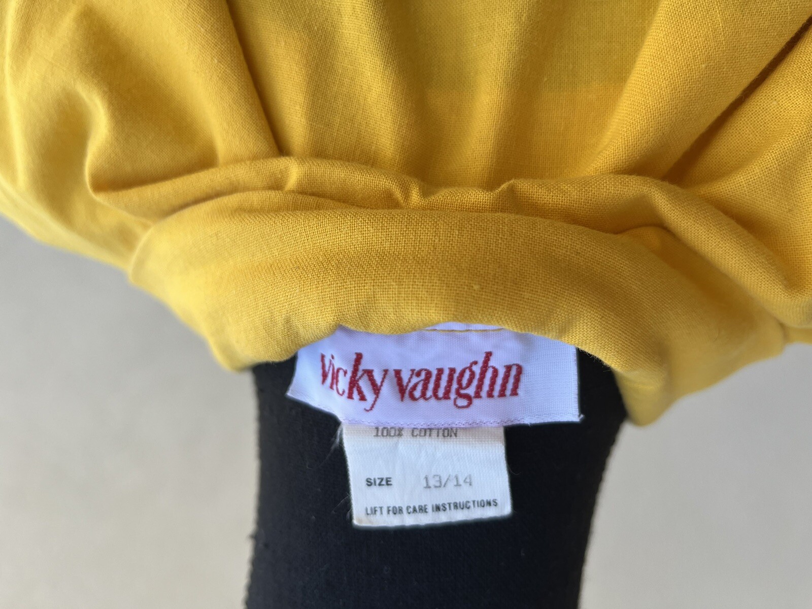 Vtg 70s Vicky Vaughn Cotton Mustard Midi Wrap Dress – ILGWU Union Made Size M/L