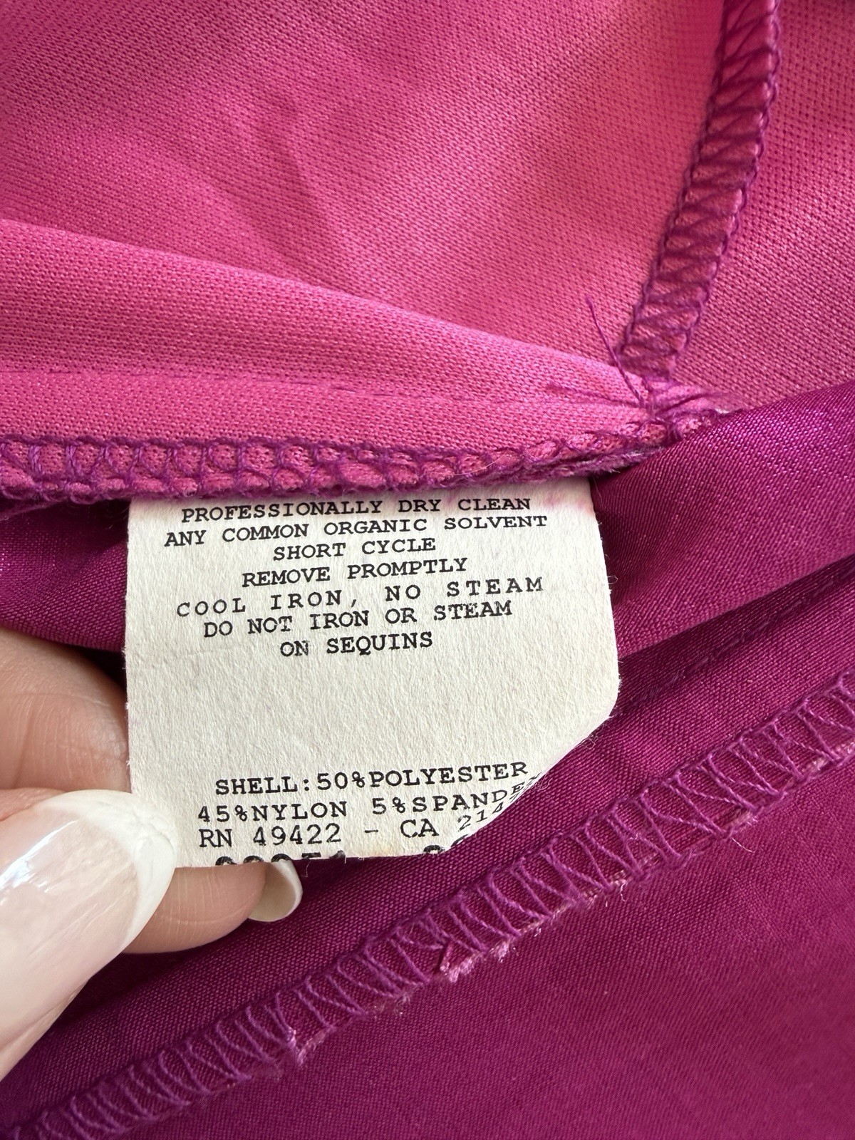 Jessica McClintock Vintage Fuchsia Pink Sequins Cocktail Party Dress Size 3