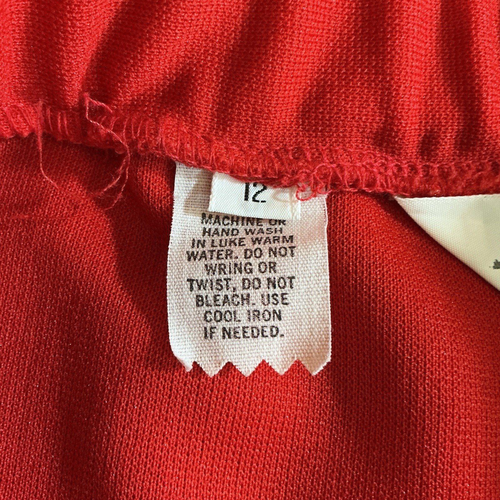 70s VINTAGE Personals Leslie Fay Red Knit Pants Sz 12 Elastic Waist Womens #3402
