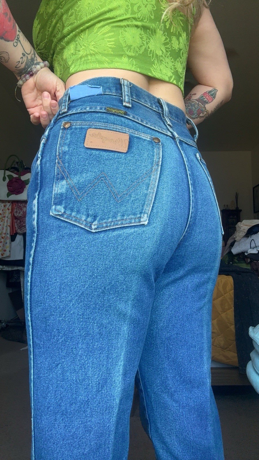 1970’s High Waist Boot-cut Irregular Jeans
