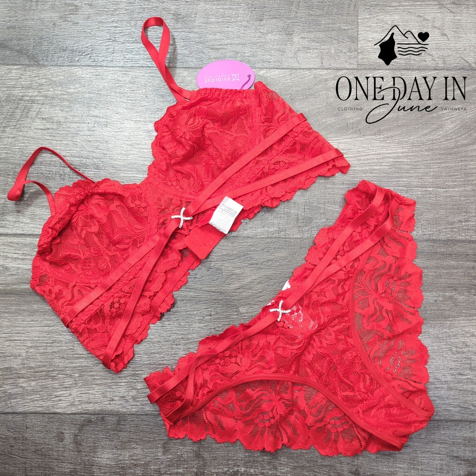 AvidLove Underwire Lace Lingerie Set Size L