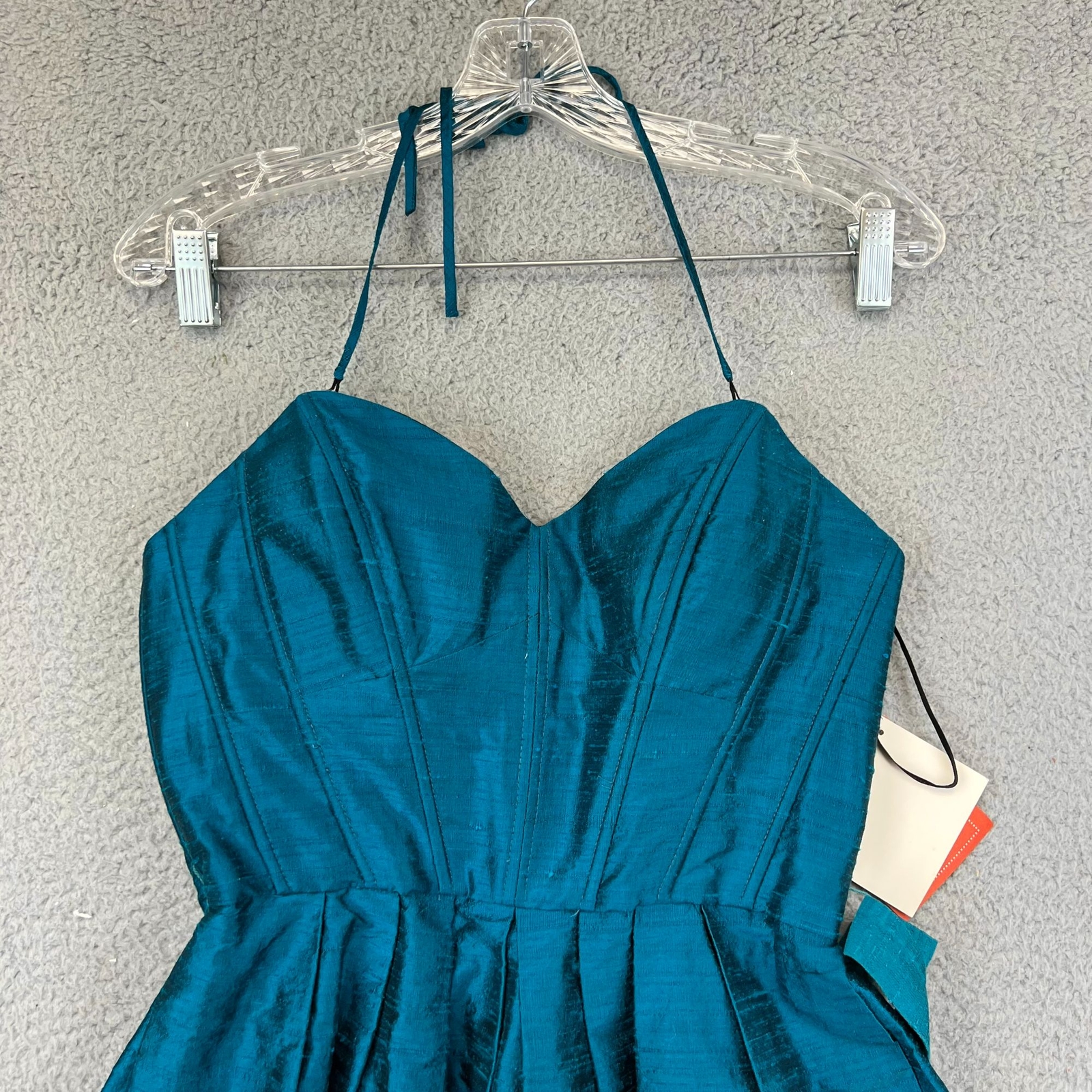 NWT Vintage Blue Silk Strapless Prom Dress size 4 Watters & Watters, Made in USA