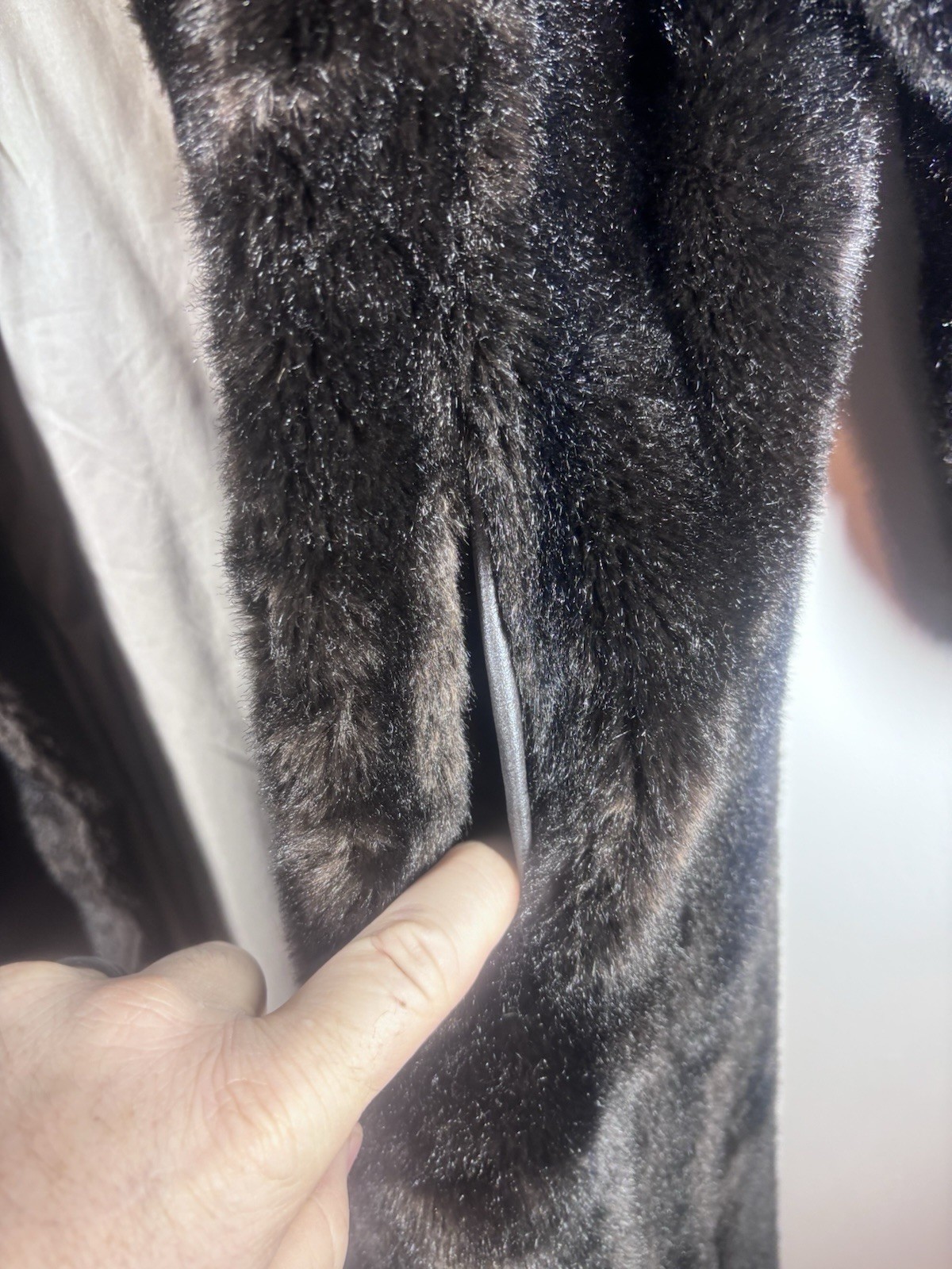 VINTAGE Sportowne Futur Women Faux Fur Coat Reversible Raincoat Jacket Sz 12? L?