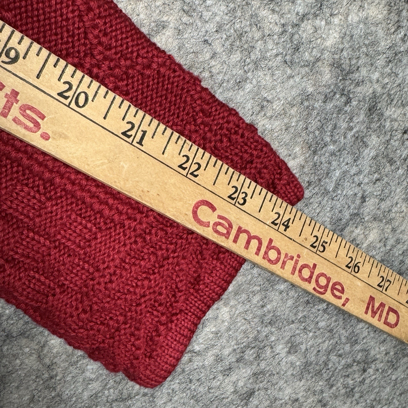 Vintage Womens LL Bean Red Button Up Cardigan Sweater Size M 19×24 100% Cotton