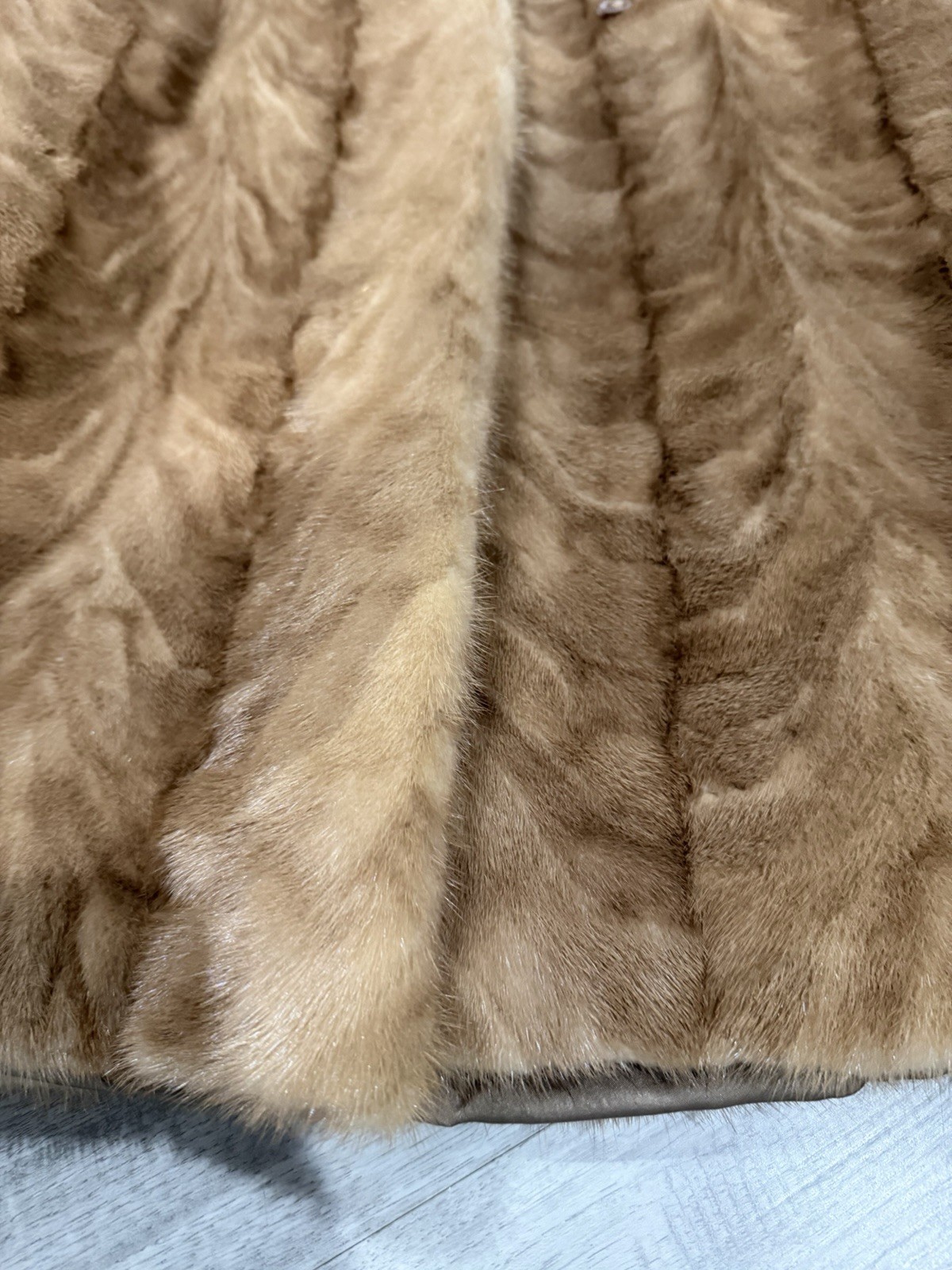 Vintage Flemington Furs Full Length Mink Fur Coat Honey Blonde Honey Amber