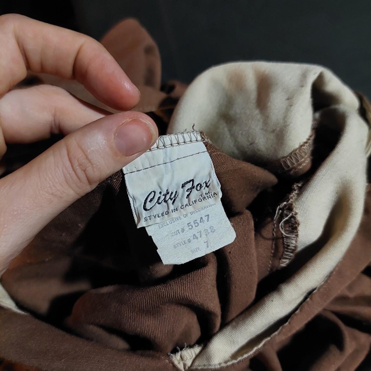 Vintage 70’s brown and tan house dress.