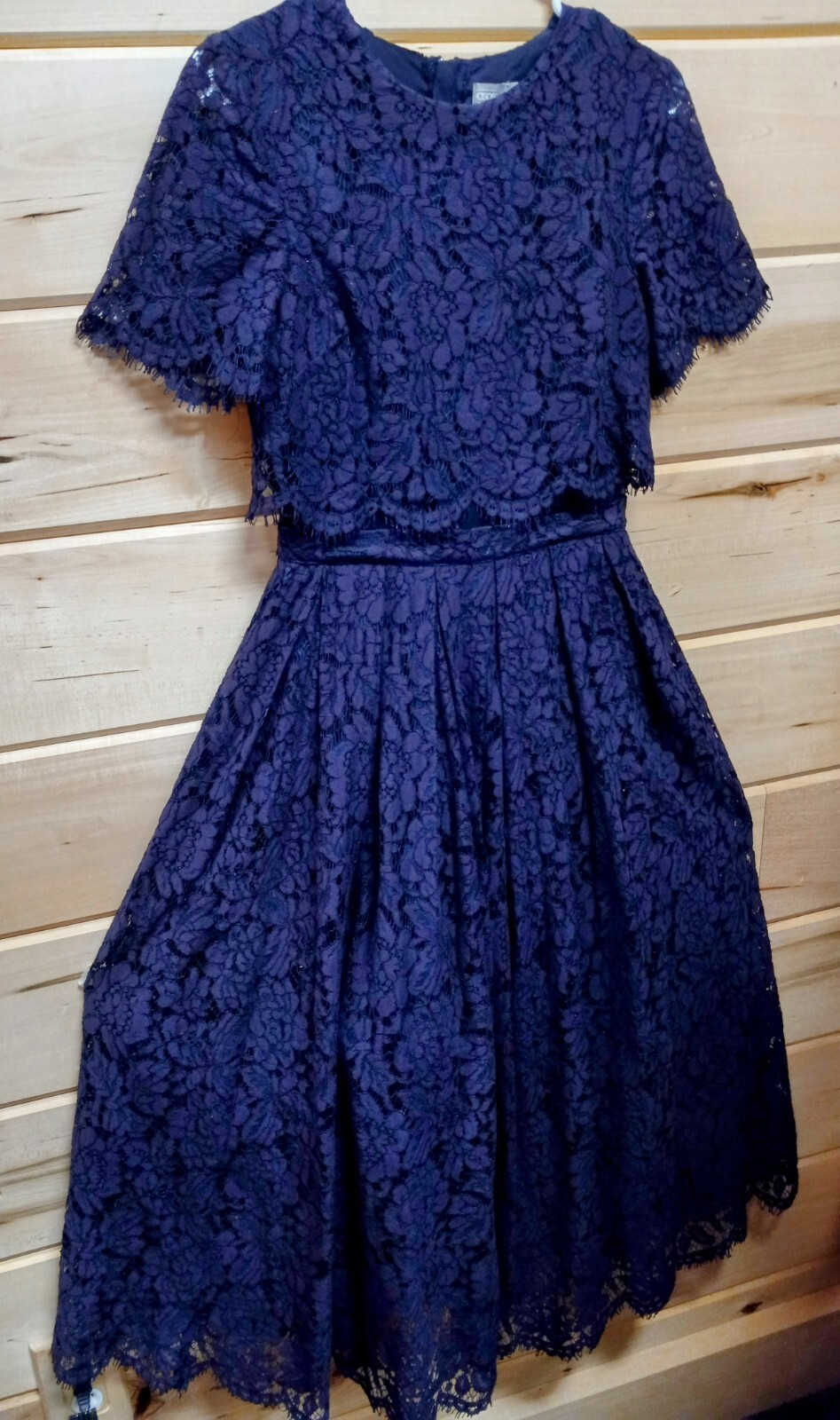 Elegant ASOS Maxi Fit and Flare Lace Party Dress Purple and Blue. Size 4. #A