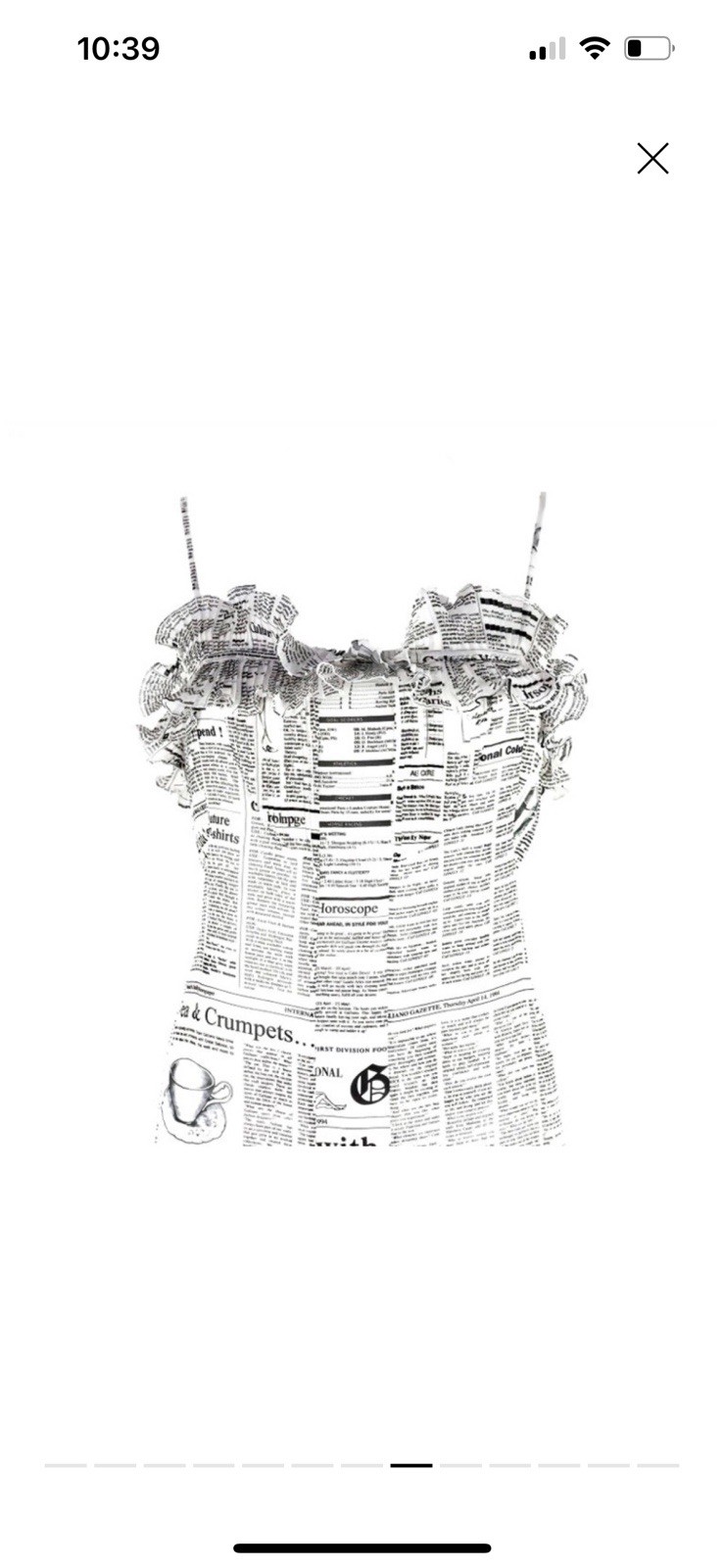 John Galliano Newspaper Dress