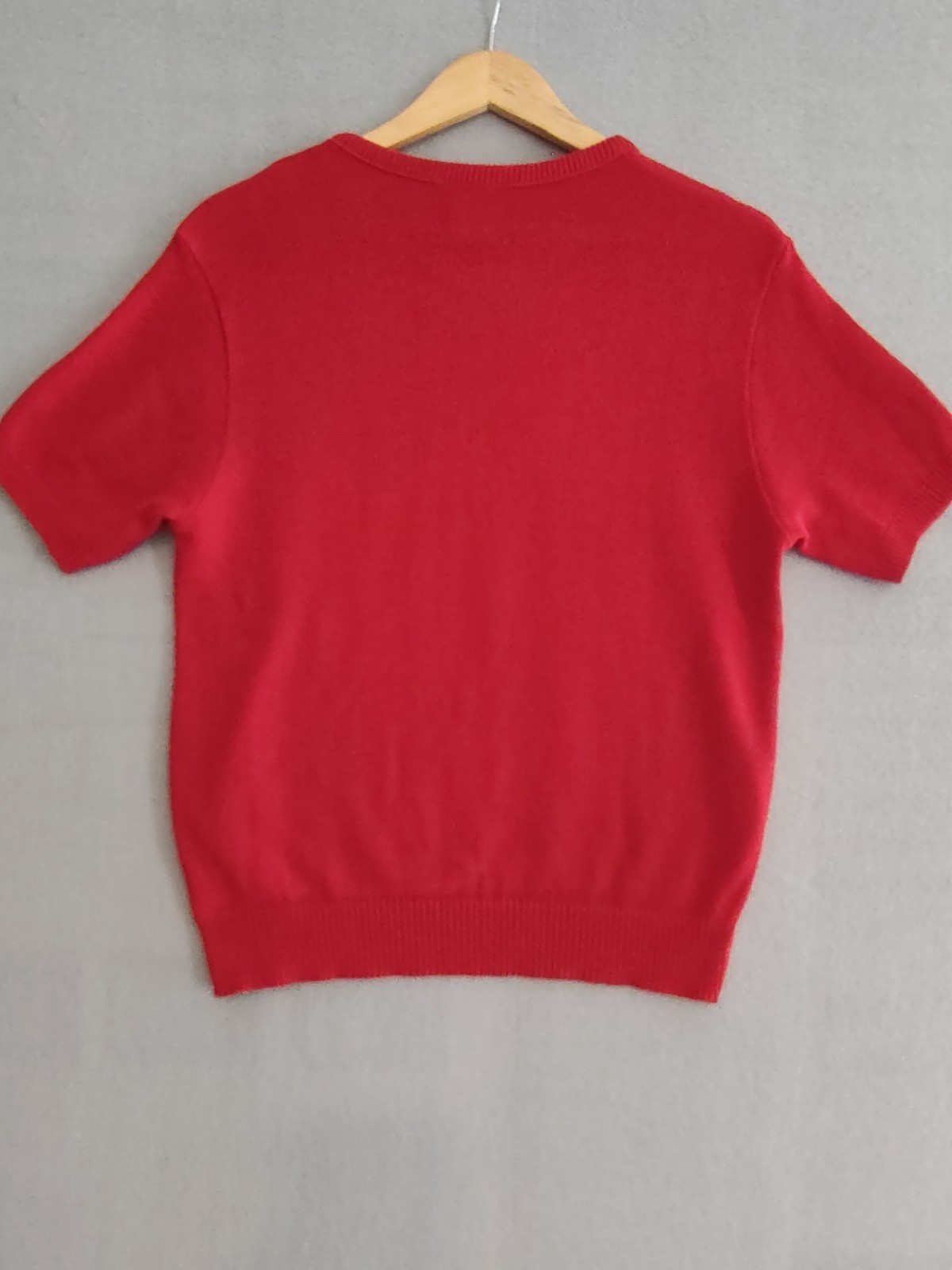 VTG Nikki Short Sleeve Sweater Red W Sz M Made In USA Valentine’s Day Preppy