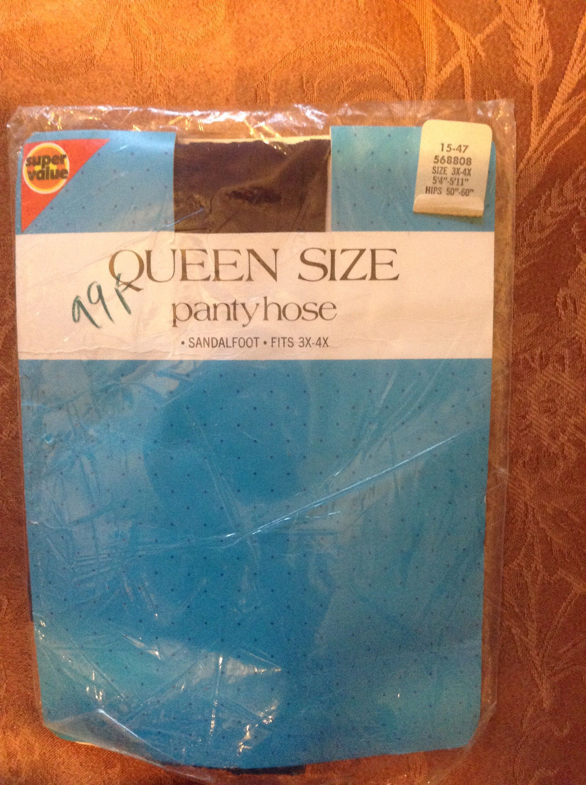 WOW! Vintage super value queen size 3x-4x indigo pantyhose