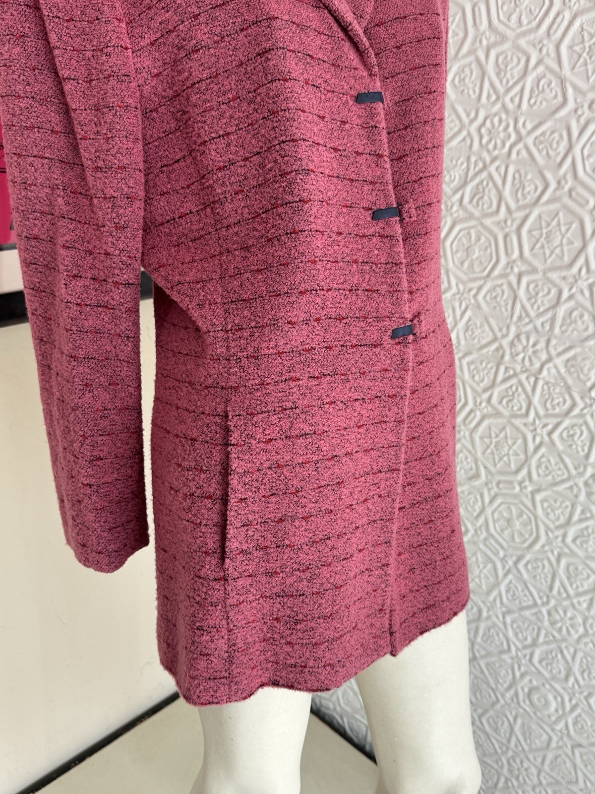 Vintage 1980s Carlisle Jacket-Pink-Fluffy-Business Casual-Outerwear-Medium/Large