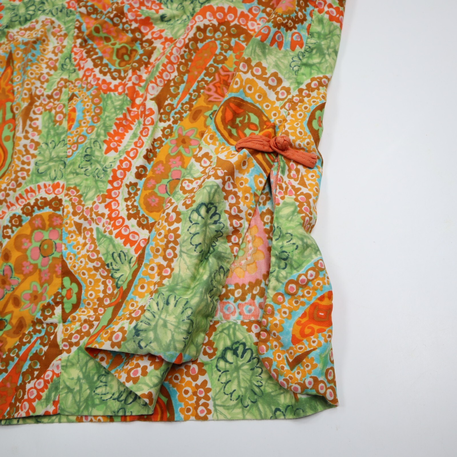 Vintage Kiyomi Hawaii Sz M/L Hawaiian Multicolor Paisley Print Dress 60s MuuMuu