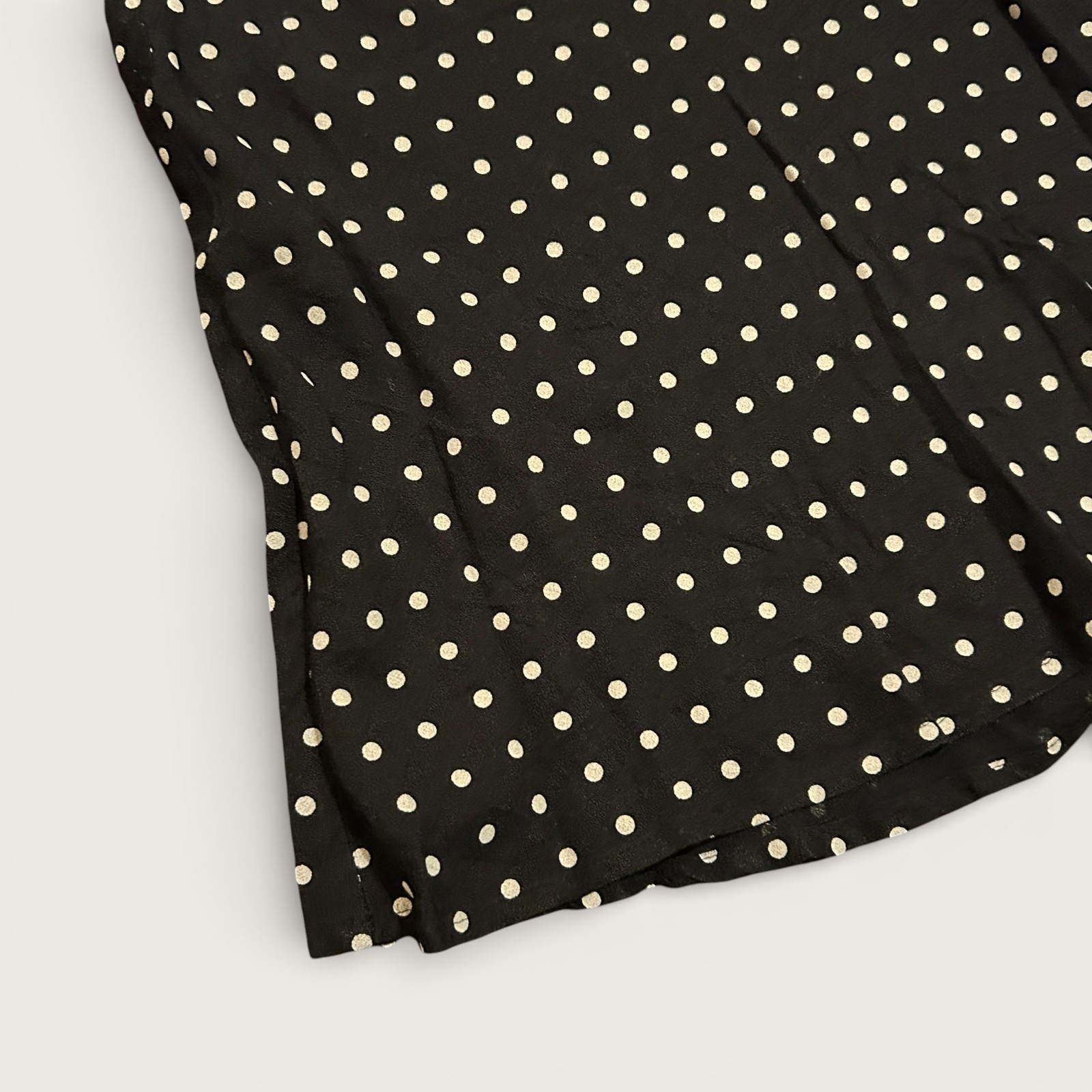 Vintage 90s Jay Jacobs Black Polka Dot Skirt Vintage A Line Mini Size 5 Small