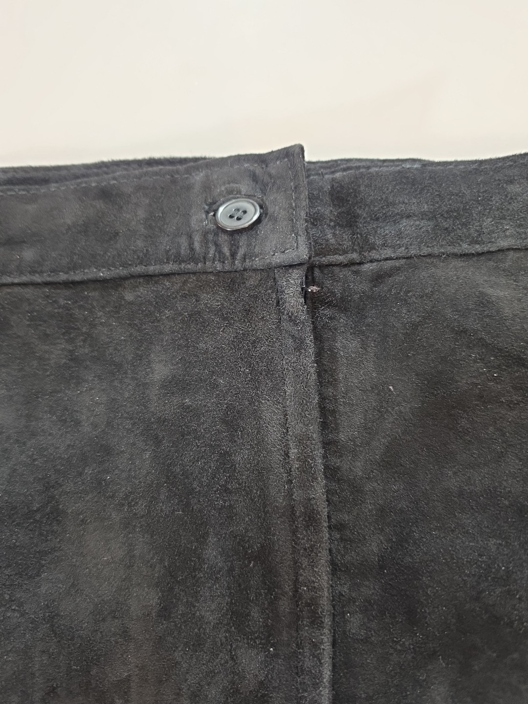 VTG Desperado Black Suede Leather Pencil Skirt Sz 26 Western Boho Cowgirl 80s 90