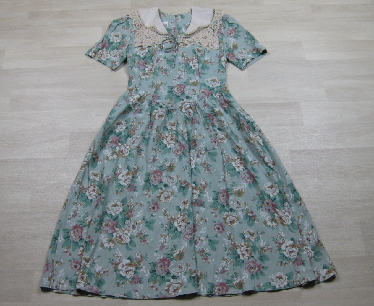 Vintage 80s Piccalino Midi Dress (8 Petite) Prairie Cottagecore Romantic