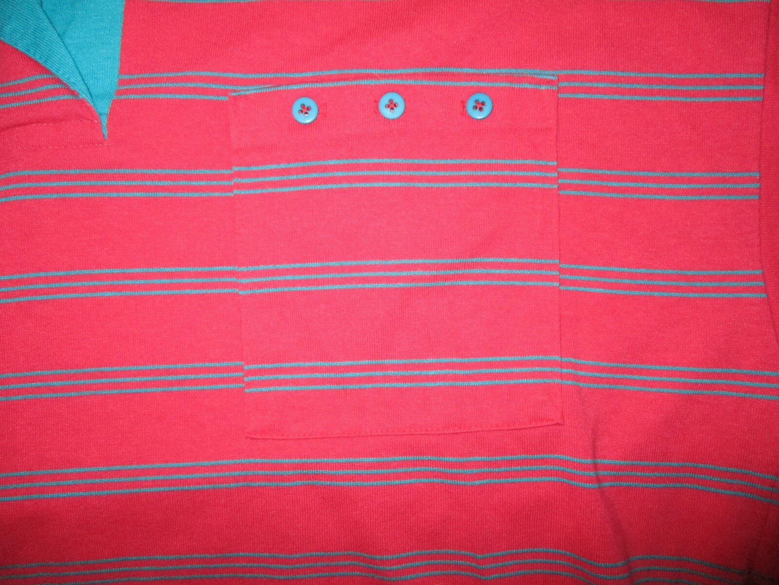 vtg 1980s CHESTERFIELD WOMAN POLO RUGBY SHIRT Salmon Pink Red Stripe Size 20W