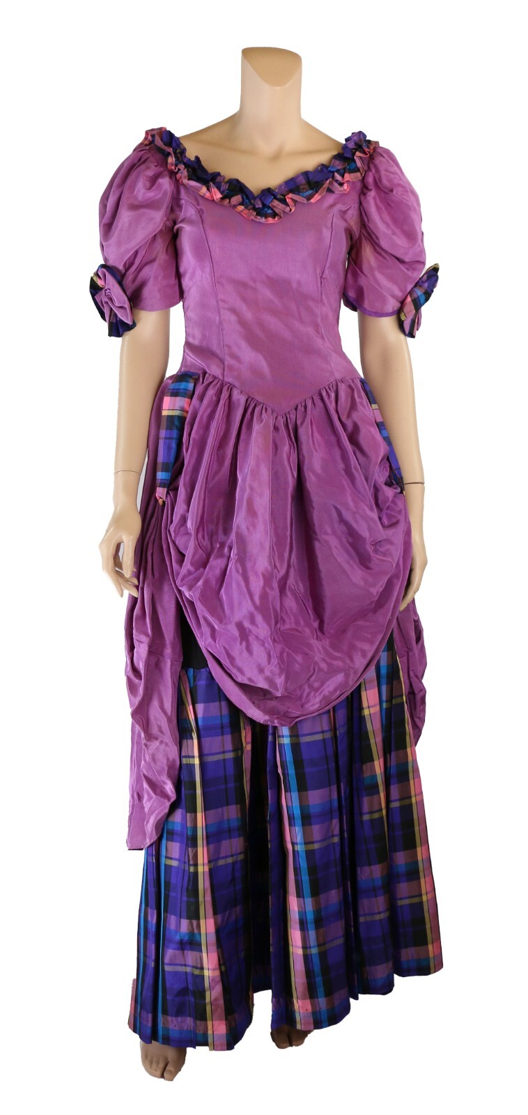 Do You Love Me? Vintage 80s Purple Party Prom Bridesmaid Dress sz 10