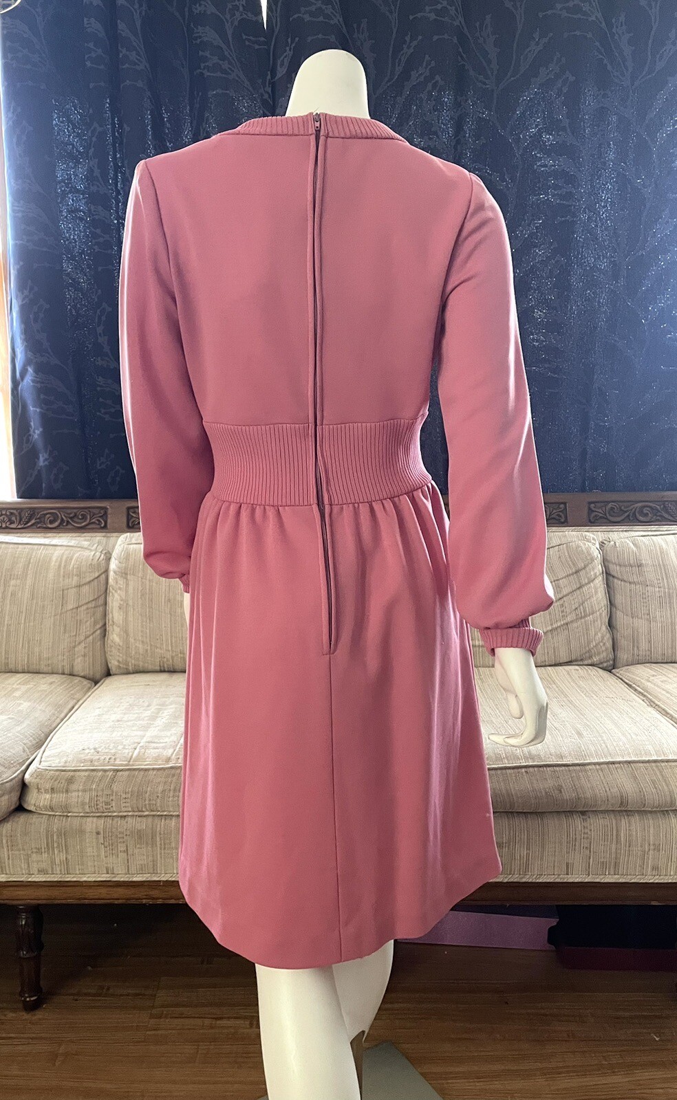 VTG Pink Barbiecore Alison Ayres Fit Flare Mini Sweater Dress Sz XS/S 60’s 70’s