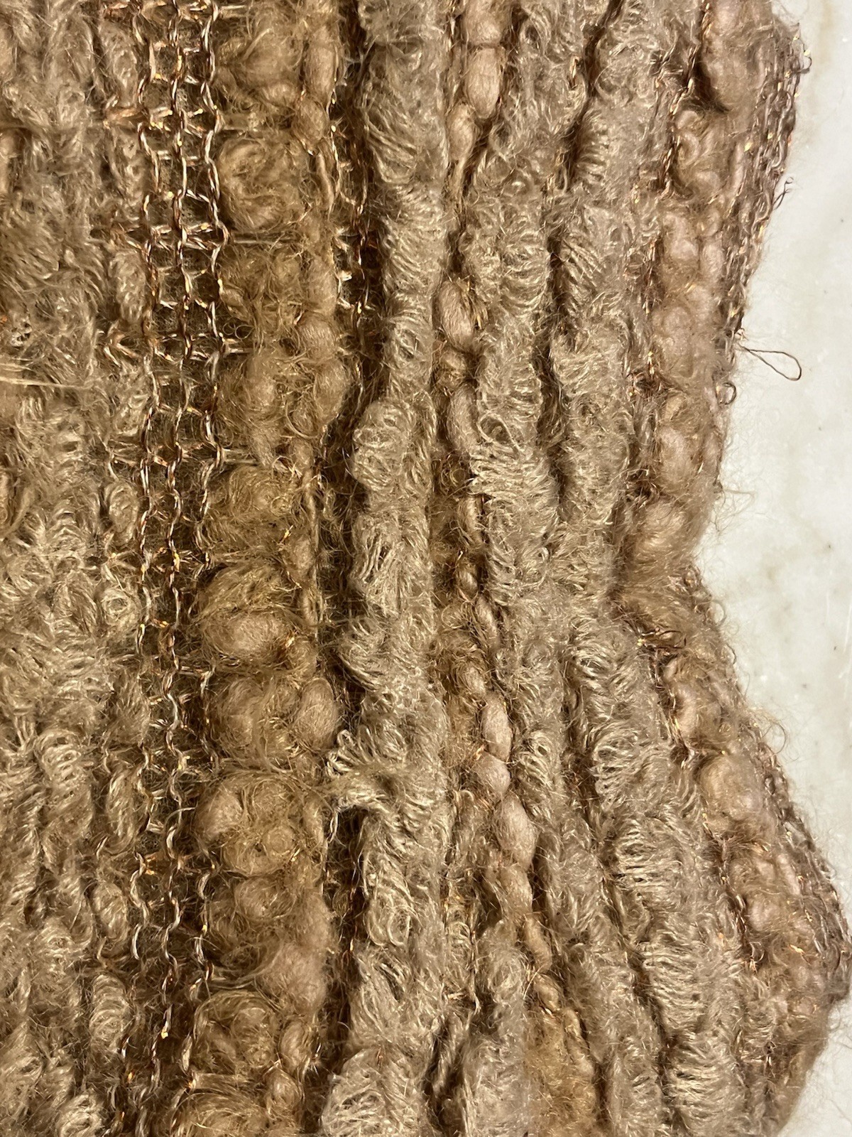 Vintage Made In Italy Vest Women Boho Luxury Faux Fur Wool Sz 10 (Eu 46) 60s-70s