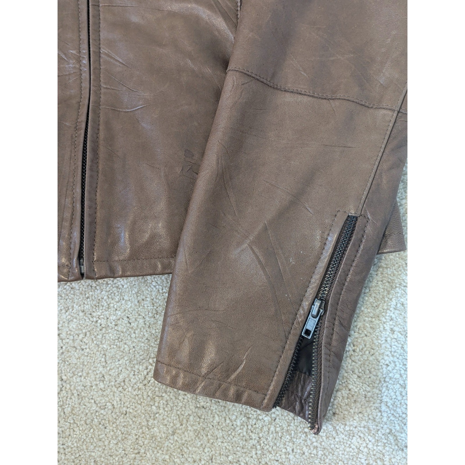 VTG Wilsons Leather Maxima Jacket Women’s Size Medium Brown Bomber Coat 90s GUC