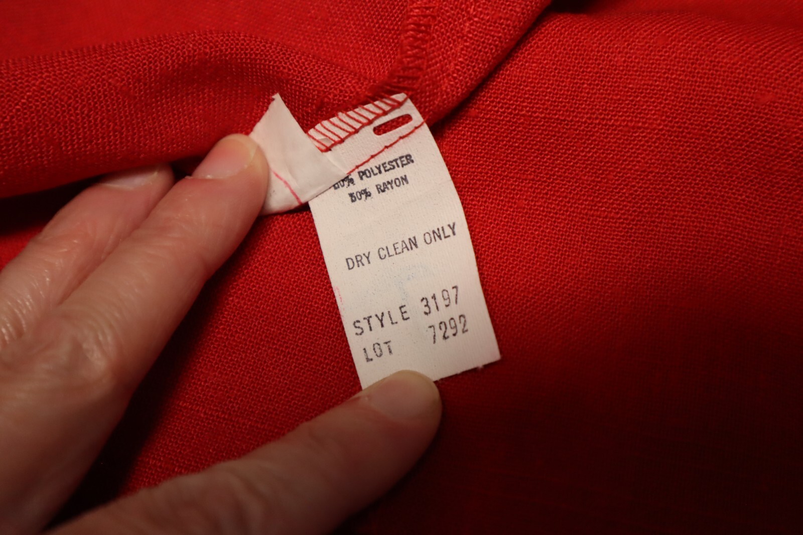 Vintage 70s TAKE 1 womens red open blazer size 15-16