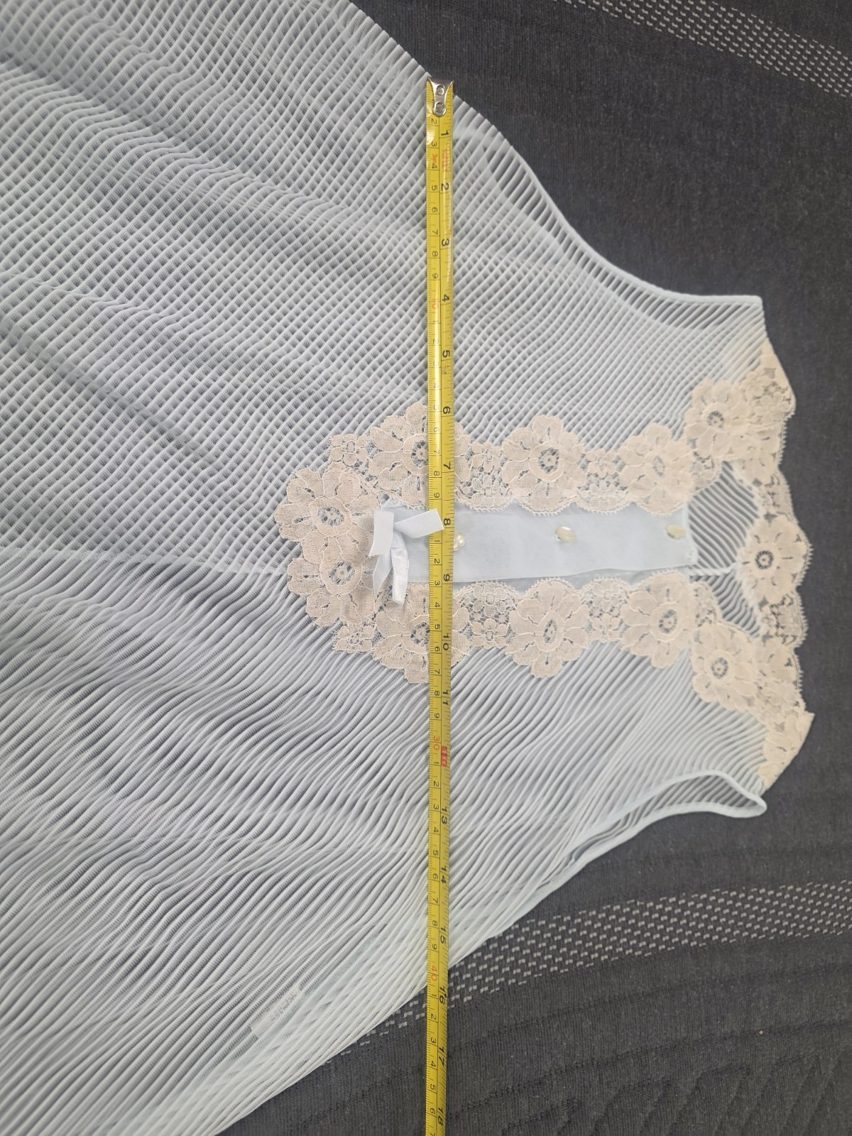 Vtg Goddard Artemis Sheer Chemise Shortie Nightie Babydoll Blue Small Style 6168
