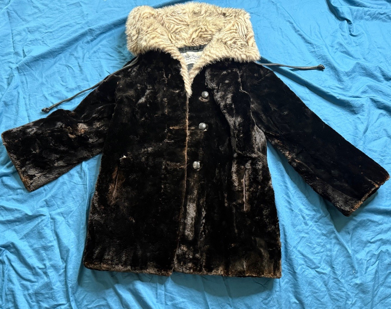 Vintage White House Fur Salon Coat Spring Valley NY Real Fur Jacket AS-IS Repair
