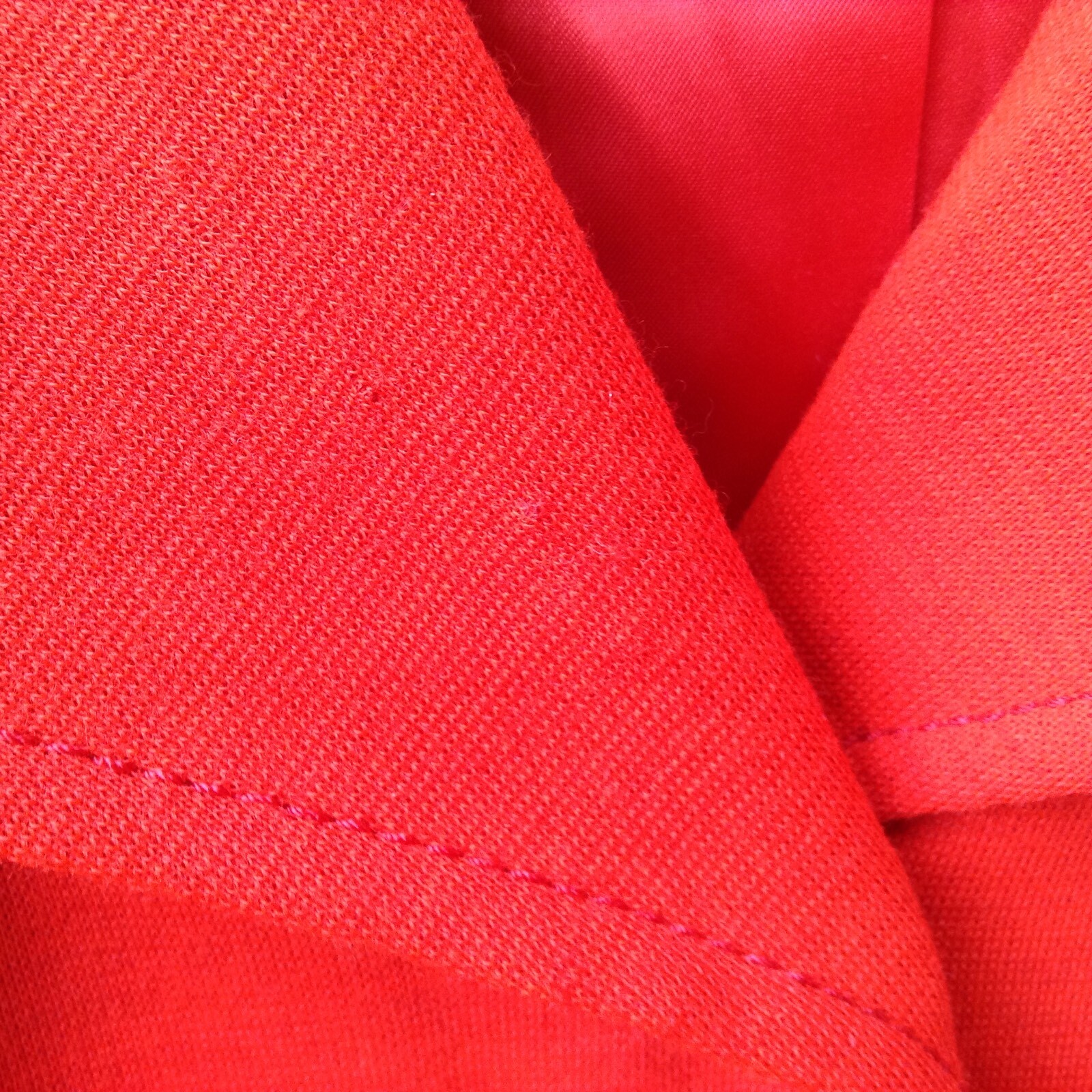 VTG 60s MOD Betty Rose Red Coat Sz M/L? Lined NO BELT Union Label USA Made